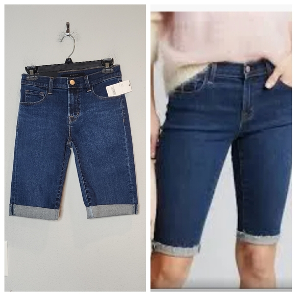 NWT J Brand 811 Stretch Denim Bermuda Shorts. Size 25. - Picture 1 of 16